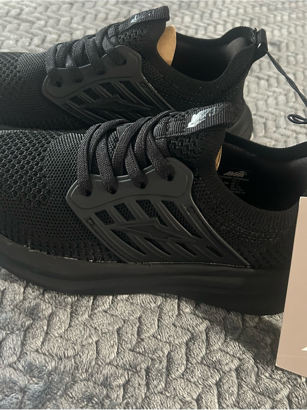 Avia Black Kids' Athletic Lace-Up Sneakers